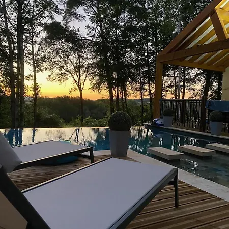Villa Nature & Douets - Aux Portes Du Mans - 5 Climatisees - Piscine A Debordement Et Terrain Arbore D'1 Hectare