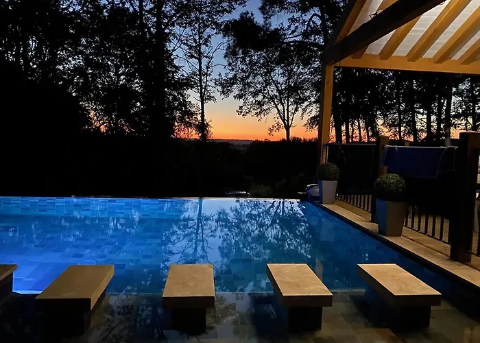 فيلة Nature & Douets - Aux Portes Du Mans - 5 Climatisees - Piscine A Debordement Et Terrain Arbore D'1 Hectare La Chapelle-Saint-Aubin